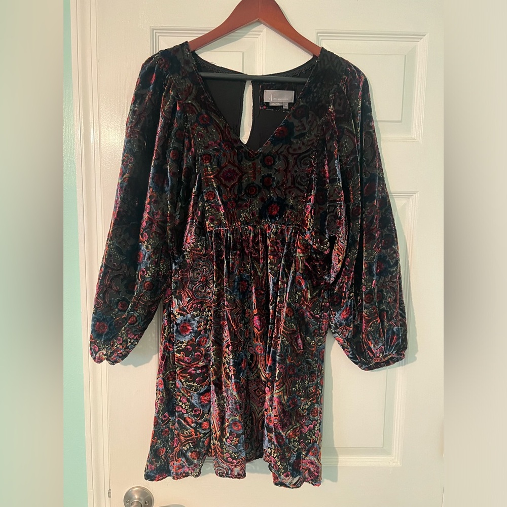 Anthropologie Small Velvet Dress Holiday